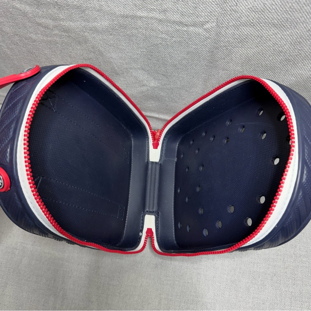CROCS Navy Blue Mini Backpack with Red Strap - Picture 7 of 11